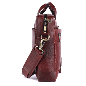 Maletín de Cuero para Portátil, Bolso de Hombro, Duradero, para Uso en Oficina, Color Rojo, Cierre con Asa - Product Image 2