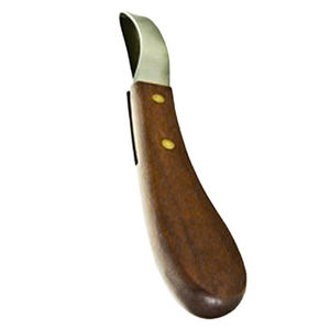 COUTEAU À SABOT PREMIUM LAME COURBE EN ACIER INOXYDABLE MANCHE ERGONOMIQUE EN BOIS OUTIL D'AGRICULTURE POUR LES SOINS DU BéTAIL - Product Image 2