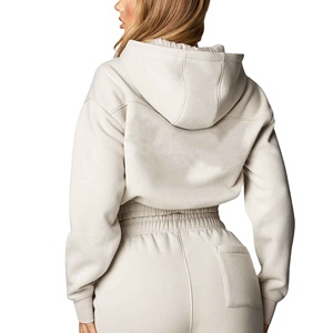 Pullover Oversized <b>Crop</b> Hoodies Wholesale Women's Street wear Customized Custom Style Brand New 2026 Hoodie Unisex Winter Hoodie - Product Image 3