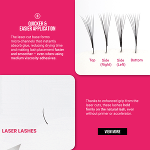 CharmLash Laser Lashes Venta al por mayor con embalaje Bandejas de extensión de pestañas clásicas Embalaje de pestañas Tecnología avanzada Más natural - Product Image 3