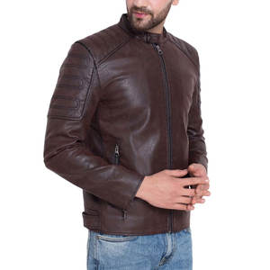 Chaqueta de cuero para hombre con diseño totalmente personalizado y tarifa al por mayor, colección de invierno, chaqueta de cuero PU para hombre de aspecto atractivo - Product Image 3