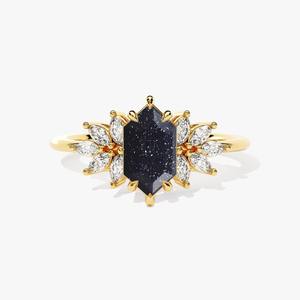 Anillo hecho a mano de estilo bohemio de Plata de Ley 925, piedra solar clásica, piedras preciosas, joyería de boda para mujer, regalo perfecto para Wif - Product Image 2