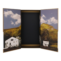 Cajas de Regalo de Cartón Rígido Marrón Personalizadas con Logotipo de Marca, Papel de Arte, para Vino y Whisky, con Laminación UV Mate y Cierre Magnético