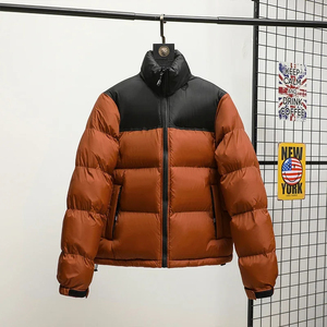 Lightweight Men's Puffer <b>Jacket</b> with <b>Canvas</b> Fabric for Face Coverage Custom Packing - Product Image 4