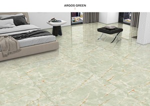 Azulejos de cerámica vitrificada de porcelana de alto pulido de 60x120 cm, azulejos modernos de 600x1200mm con acabado ultra brillante verde Argos - Product Image 3
