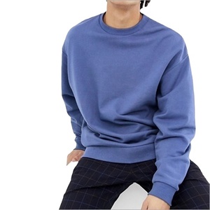 Última moda hombres sudadera pulóver manga larga en blanco Casual al por mayor 100% algodón de alta calidad precio barato diseño personalizado - Product Image 2