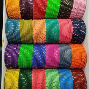 Stylish Elegant Design Women's Fashion Bangle Set Solid Color Bangles for Ladies-Wholesale Cheap Price Churian Set - Product Image 2