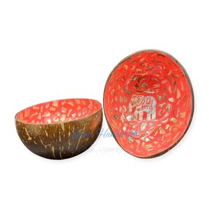 Bol en noix de coco en coquillage poli classique Ensemble de vaisselle durable et écologique Idée cadeau unique Vietnam 2 quantités disponibles - Product Image 5