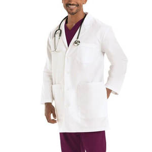 Logotipo personalizado de alta calidad enfermería Scrub Lab Coats Color sólido precio barato al por mayor Scrub Lab Coats para la venta en línea - Product Image 1