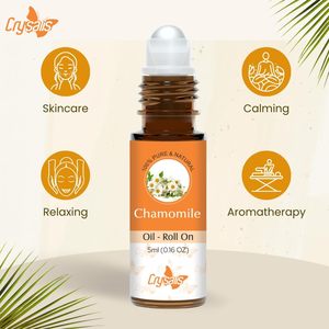 Crysalis 5ml Pure & Natural Chamomile Aromatherapy Roll-On <b>Essential</b> <b>Oil</b> for Hair - Product Image 4