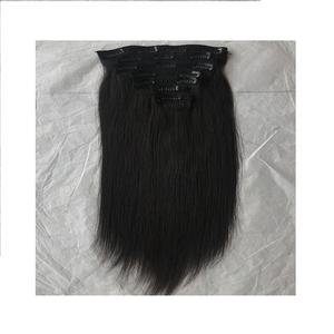 Extensiones de cabello Remy liso Natural de alta calidad de 20 pulgadas, donante único, templo indio virgen, humano directo sin procesar - Product Image 1