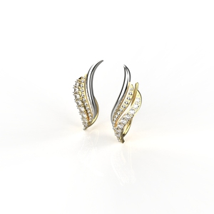 Ishi Diamonds 18k Gold Elegant Lab Grown Diamond <b>Cuff</b> <b>Earring</b> - Product Image 3