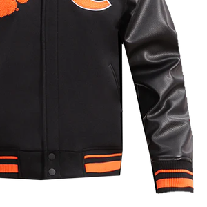 Wild-Cat Letterman Varsity Jacket Colores y logotipos personalizados Manga de cuero Letterman Winter Varsity Jacket para unisex - Product Image 3