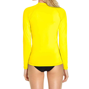 Women's Modest Swimsuit <b>Top</b> Quick Dry <b>Long</b> <b>Sleeve</b> Rash Guard <b>Swim</b> Shirt Beach Surfing Water Sports Decoration Washed - Product Image 2