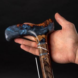 BÂTON DE MARCHE EN RÉSINE DE BOIS ANTIDÉRAPANT BOOST CONFORTABLE avec poignée multiforme pour la réadaptation des personnes âgées - Product Image 1