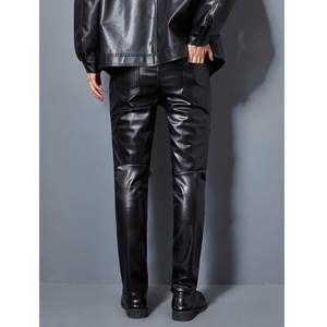 กางเกงหนัง PU สำหรับผู้ชายแนวร็อค สตีมพังค์ กอธิค แบบผูกเชือก สำหรับงานคอสเพลย์ ปี 2026 - Product Image 4