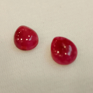 Tự Nhiên Của <span class=keywords><strong>Ruby</strong></span> Cabochon Phù Hợp Với Cặp Trong Hình Dạng Quả Lê Sâu Màu Đỏ Mịn Đánh Bóng Đá Quý Cho Bông Tai - Product Image 1