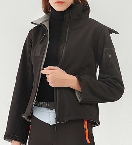 Veste Softshell coupe-vent à col montant personnalisée, tendance, élégante, fermeture éclair, veste pour femme, haute qualité, vente en gros, veste d'hiver - Product Image 4