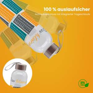 Vaso Pequeño de Vidrio 1x1 para Bebidas, Botella para Llevar - Product Image 6
