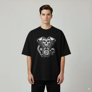 เสื้อยืดโอเวอร์ไซส์ผู้ชายผ้าฝ้าย100% เสื้อยืดพิมพ์ลายฮิปฮอปแนวสตรีทเสื้อยืดพิมพ์โลโก้แบบกำหนดเองสีทึบ - Product Image 3