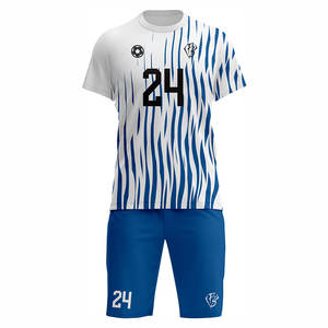 Ventes en gros de maillots de football en polyester 100% bon marché, kits de sublimation, uniformes de football personnalisés pour hommes, ensembles de vêtements de football avec logo - Product Image 4