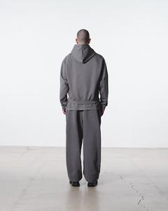 Conjunto de pantalones de chándal y Sudadera con capucha unisex para hombre, chándales de dos piezas informales de estilo sólido con logotipo frontal - Product Image 5