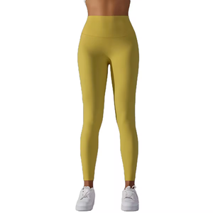 Legging de gym OEM taille haute avec teinture par nouage Nouvel arrivage Pantalon de yoga sans couture avec logo personnalisé pour femmes avec motif solide - Product Image 1