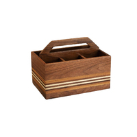 Premium conçu en gros de haute qualité en bois Durable Antique en bois porte-ustensiles de cuisine sur mesure Caddy en bois