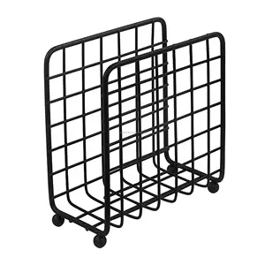 Grille métallique noire de Collection, porte-serviettes en fil plat antidérapant et autoportant pour Table à manger et porte-serviettes de cuisine - Product Image 1