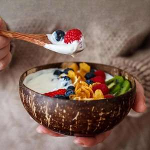 ชามเสิร์ฟไม้วอลนัทบริสุทธิ์สำหรับสลัดใบเขียวผลไม้สดและการทำอาหารในครัวทุกวัน - Product Image 3