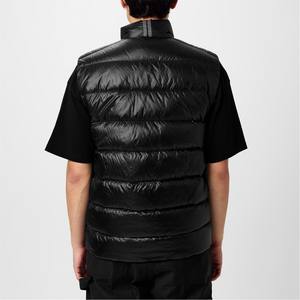 Shinney <b>Black</b> OEM ODM Custom Logo Winter Solid Plush Lining Sleeveless Waistcoats <b>Men's</b> Puffer <b>Vest</b> Jacket <b>Men</b> Jackets - Product Image 5