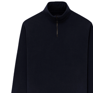 Sweat-shirt noir à fermeture éclair 60% coton 40% polyester Option de tissu personnalisé OEM unisexe pull Streetwear vêtements de sport décontractés - Product Image 5