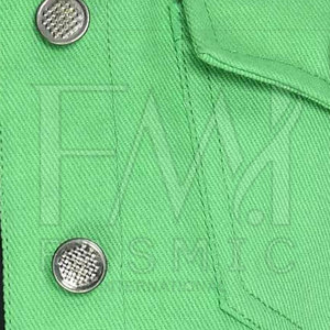 แจ็กเก็ตยีนส์แขนยาวของผู้หญิงเสื้อแจ็คเก็ตผ้าฝ้ายระบายอากาศได้ดีดีไซน์แบบกำหนดเอง - Product Image 6