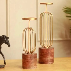 Soporte de vela de buena calidad decorativo hecho a mano portavelas de mesa clásico elegante Pilar de vela - Product Image 5