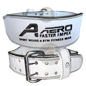 Ceinture de squat de gymnastique de longueur personnalisée de qualité supérieure en cuir véritable avec boucle en acier conçue pour le levage de dynamophilie - Product Image 5