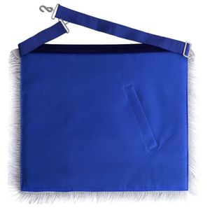 Masonic Blue Lodge Master Mason <b>Silver</b> Leather Lightweight Square Shape Customized UAA Machine Embroidery Freemasons Apron - Product Image 5