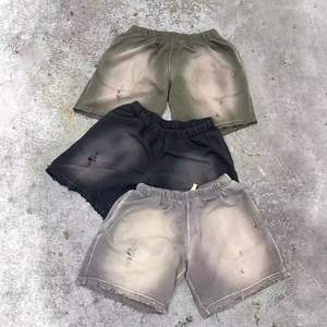 Pantalones cortos lavados con ácido con cordón para hombre, pantalones cortos lavados Vintage de algodón, pantalones cortos lavados con ácido personalizados hechos a medida a un precio muy barato - Product Image 5