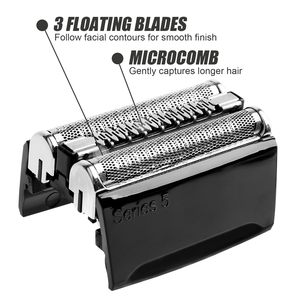 Paquete de 4 Cabezales de Afeitado de Repuesto Negros, Impermeables IPX7, para Afeitadoras Eléctricas, para Usar en la Cara - Product Image 2