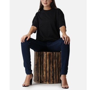 Logo personnalisé imprimé 100% coton femmes t-shirt grande taille dames décontracté été courte longueur solide motif prix de gros BD - Product Image 2