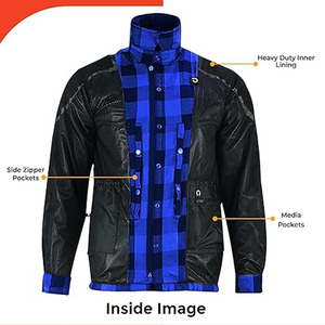 Mejor diseño de alta calidad personalizado Kavlar camisas motocicleta montar a cuadros franela Karval camisas para hombres - Product Image 5