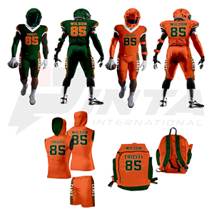 Ensemble d'uniformes de football américain personnalisés pour hommes, vêtements de sport d'équipe, maillot et pantalon, sublimation, uniforme de football américain - Product Image 1
