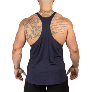 Camiseta sin mangas de gimnasio para hombre, camiseta sin mangas para entrenamiento atlético, mezcla de algodón y poliéster, camiseta muscular para culturismo para entrenamiento físico - Product Image 2