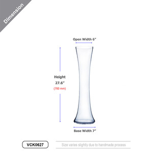 VCK0627 - Large Slender Gathering <b>Vase</b> - 6 x 27 - Product Image 5