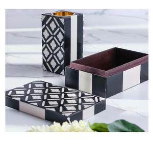 Juego de caja de bandeja de quemador Bakhoor de alta calidad de India Caja de Mubkhara de madera con Incrustaciones de nácar con aroma a rosa - Product Image 3