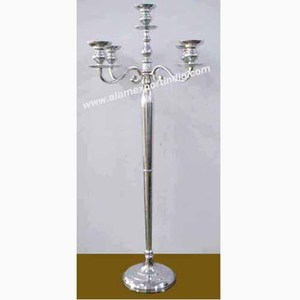 Best Selling Modern Silver Metal Handmade Crystal Wedding <b>Candelabra</b> Centerpiece Customized Sizes New Design Decorative Party - Product Image 4