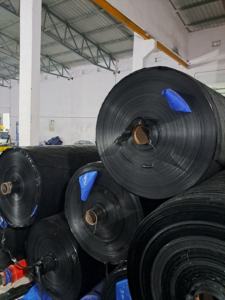 Tela de lona PE negra superfuerte personalizable impermeable estilo liso disponible en varios tamaños y colores GSM - Product Image 6