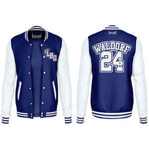 Hiver Bulk Personnalisable Streetwear Chenille Cotton University Mens Varsity Jackets Black and White Varsity Jackets - Product Image 3