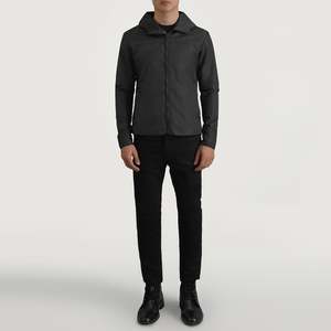 Chaqueta Cortavientos con Capucha Wesley de Alta Calidad en Negro, Estilo Casual Urbano, Cierre con Cremallera, Nuevo Diseño, Talla XS para Otoño - Product Image 3