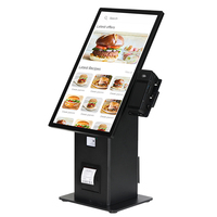 Kiosque de commande et de paiement en libre-service pour restaurant, système Android/Windows, écran tactile multipoint, kiosque LCD avec terminal de carte de crédit