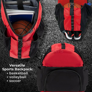 Bolsa de Baloncesto Ligera de Nailon con Capacidad de 30-40L, Material Resistente, Diseño Espacioso para Entrenamiento en Gimnasio y Actividades al Aire Libre - Product Image 3